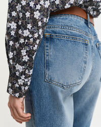 Regular Fit Baumwoll Voile Bluse mit Blumen-Print