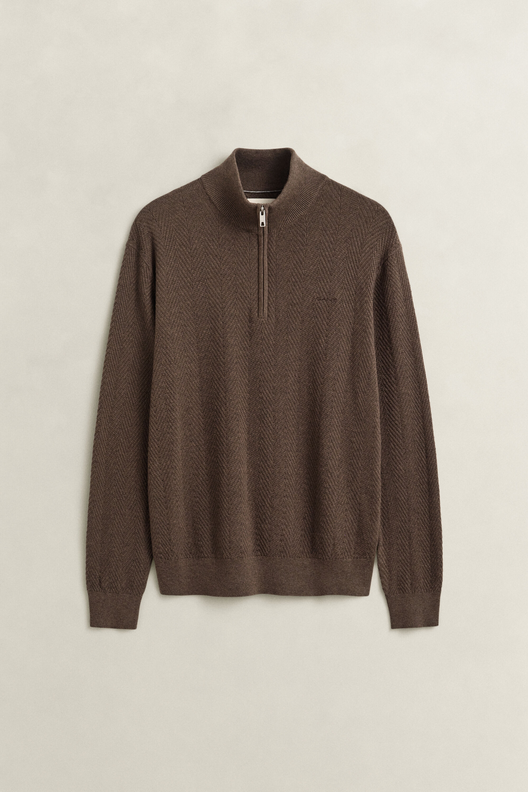Pull à demi-zip avec chevrons