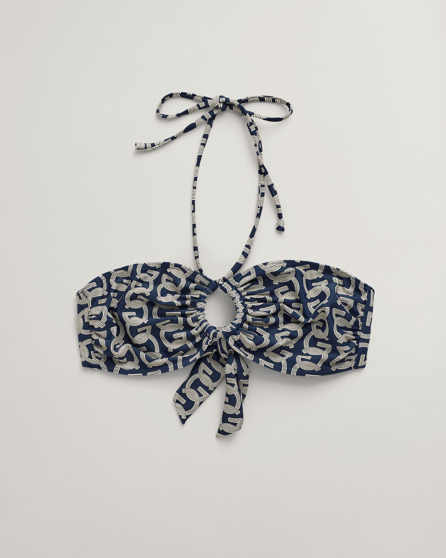 G Patterned Bandeau-Bikinioberteil