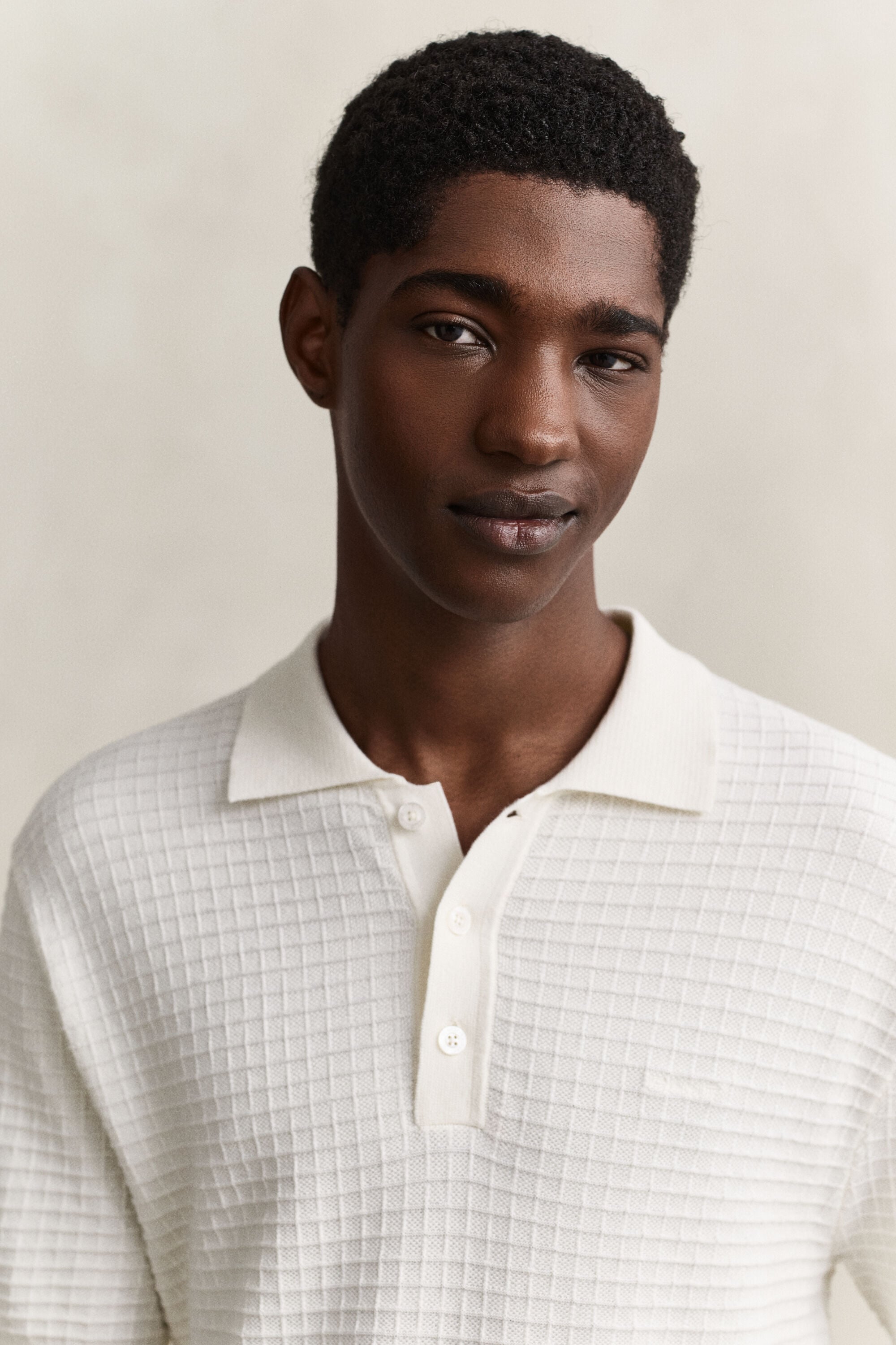 Strukturierter Polopullover
