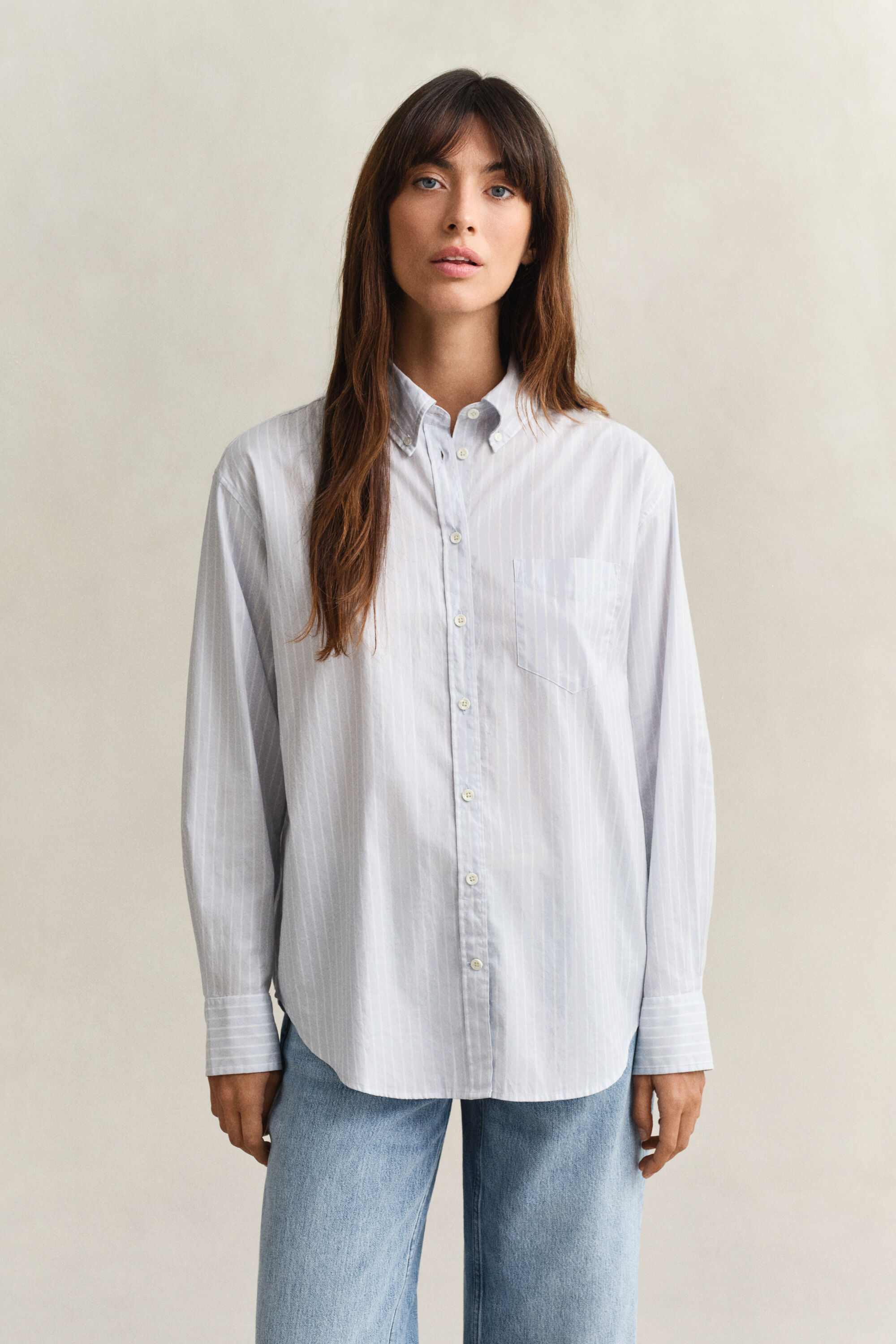 Chemise en coton Oxford à rayures Luxury