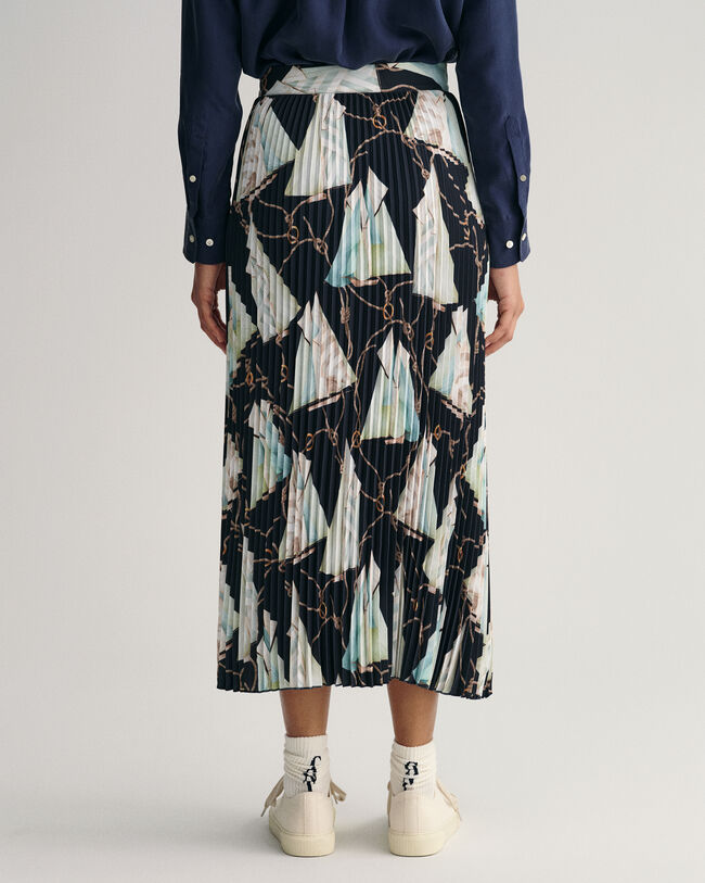 Sailing Print Faltenrock