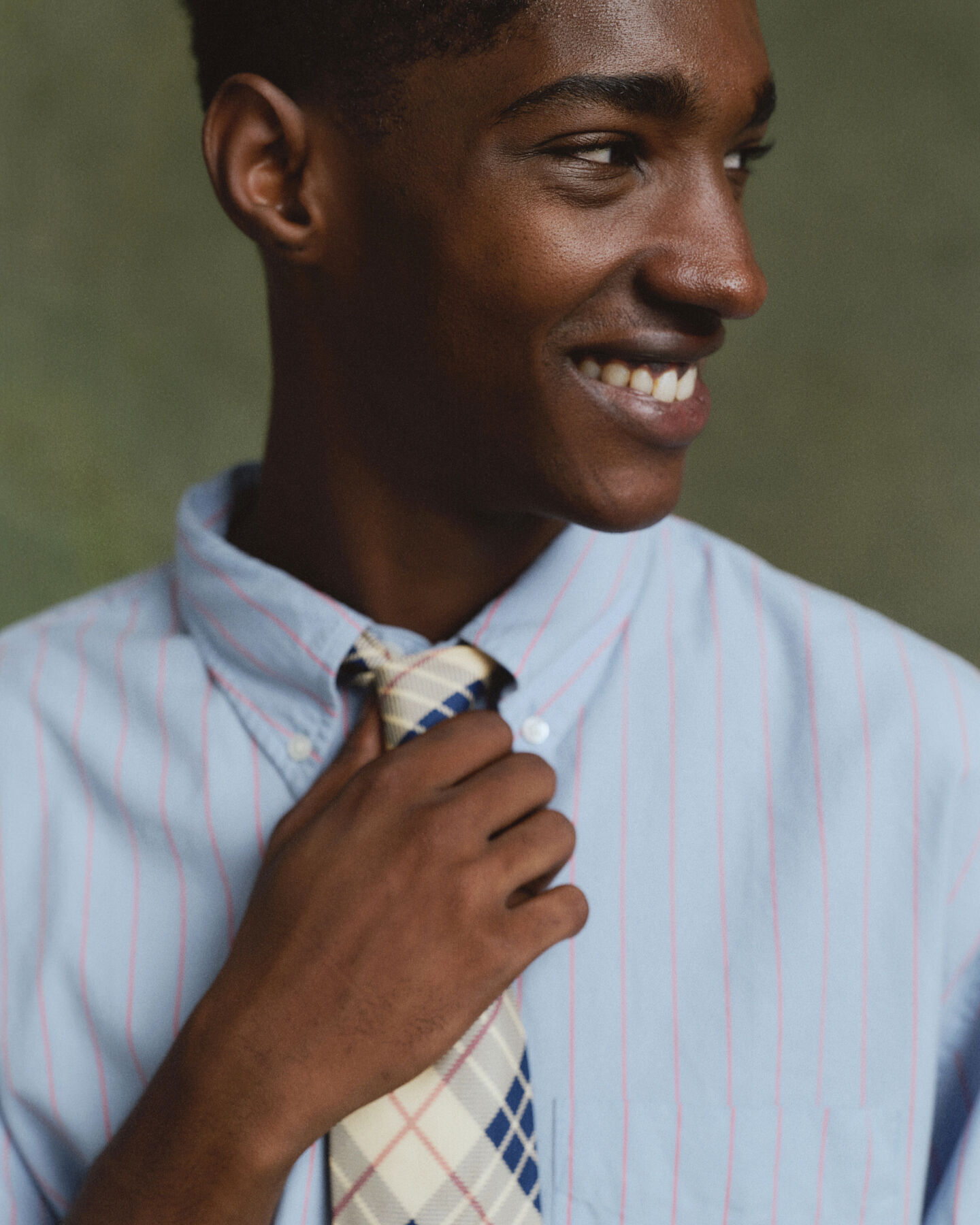 Seidenkrawatte mit Karoprint