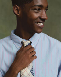 Seidenkrawatte mit Karoprint