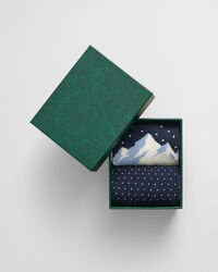 2er-Pack Socken mit Ski-Print in Geschenkbox
