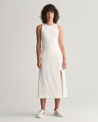 Midirock aus Leinenmischung