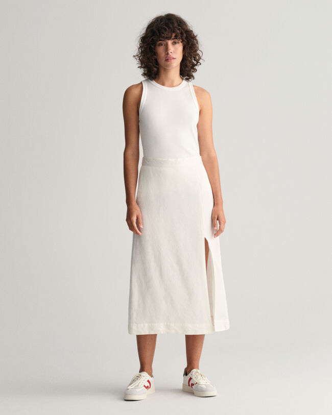 Midirock aus Leinenmischung