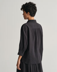 Relaxed Fit Seersucker Schlupfbluse mit Streifen