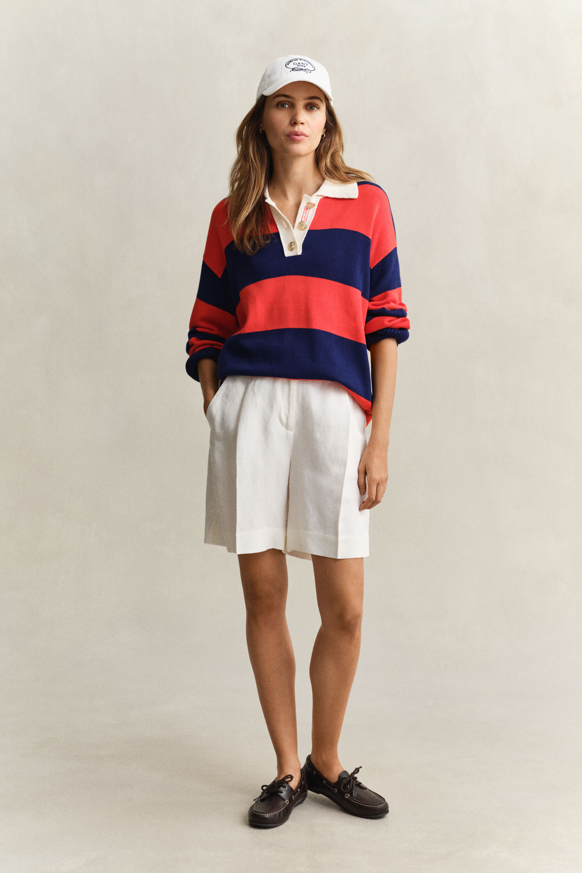 Short habillé en lin mélangé