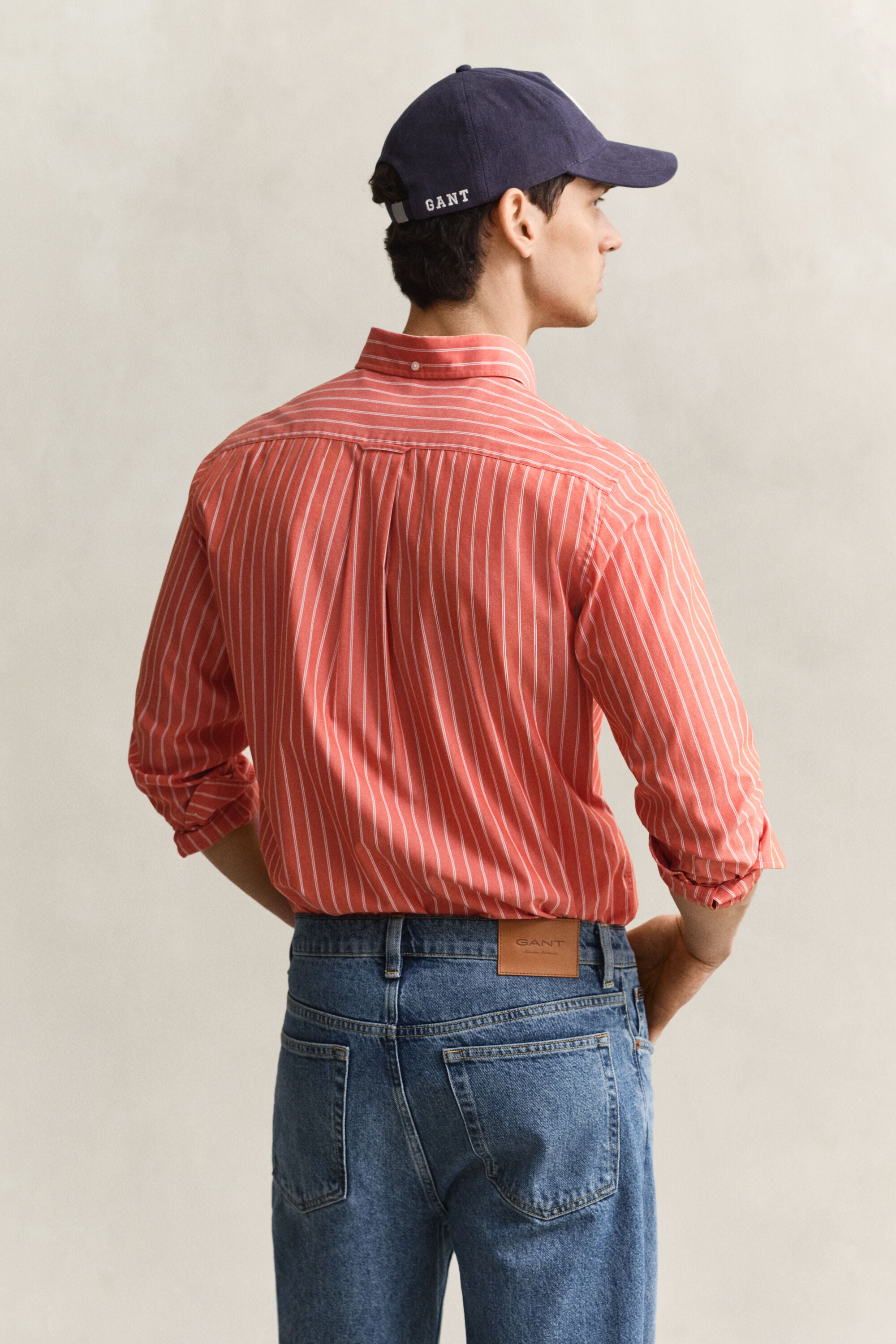 Camicia classica in popeline a righe
