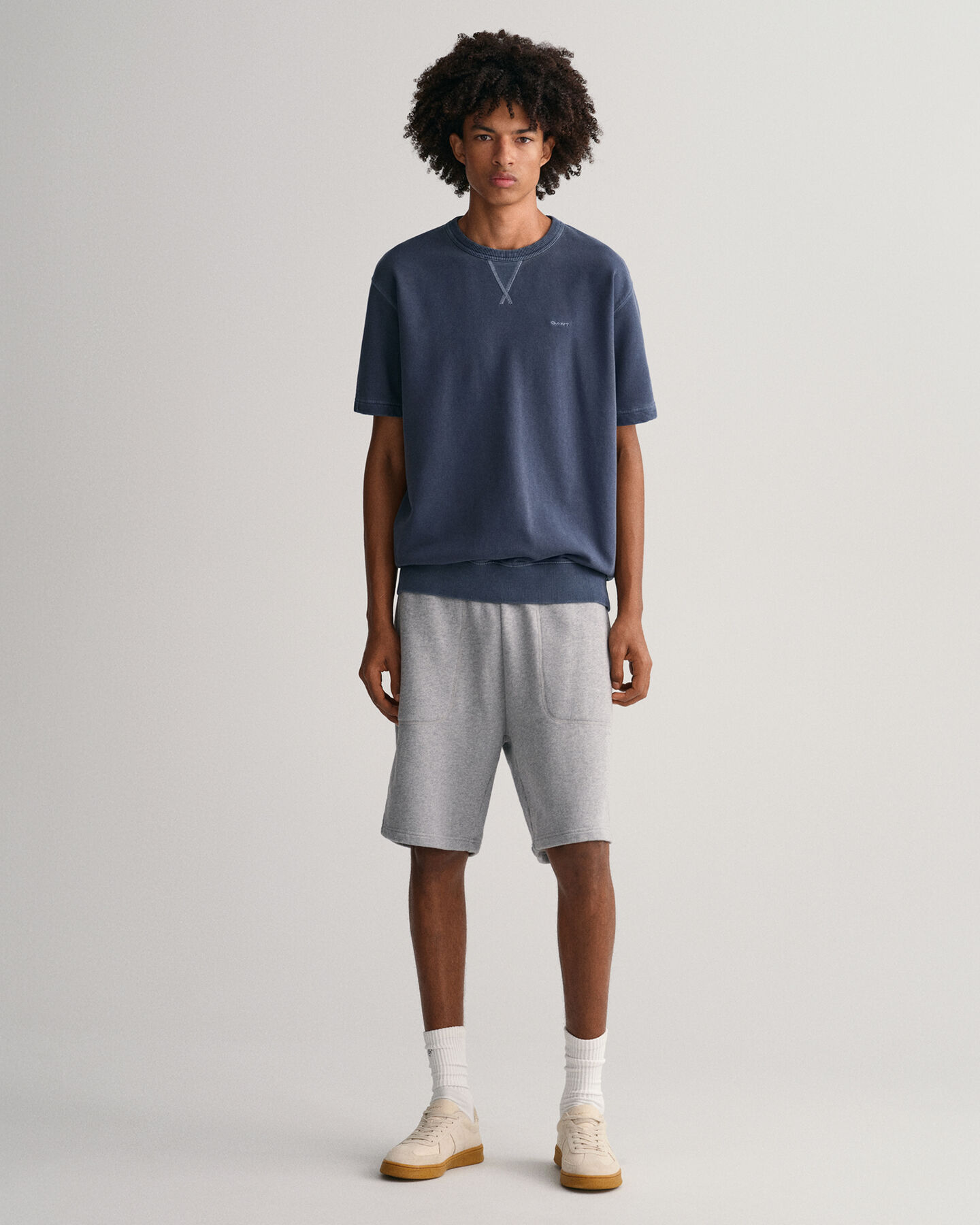 Sunfaded Kurzarm-Sweatshirt