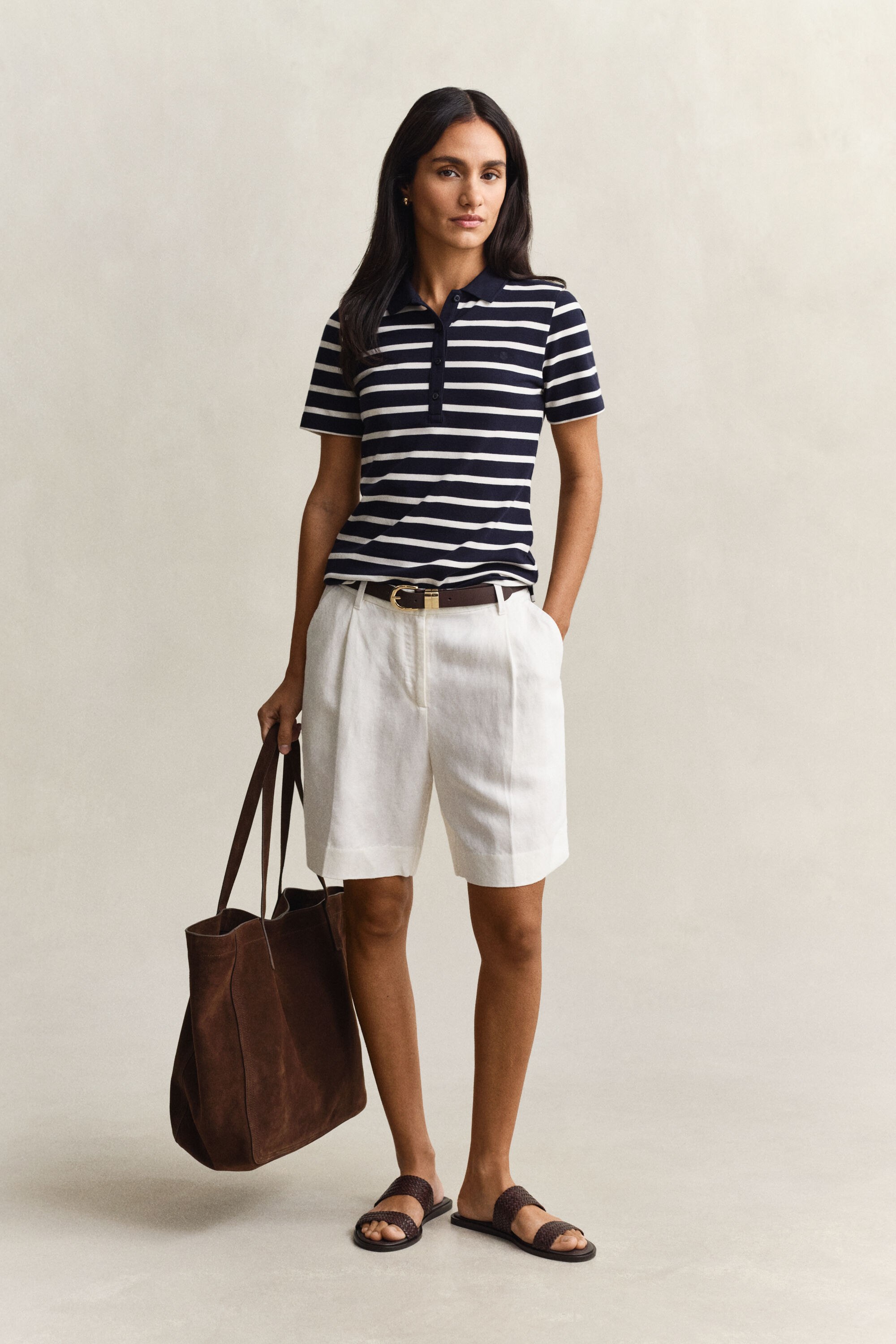 Piqué Poloshirt mit Streifen