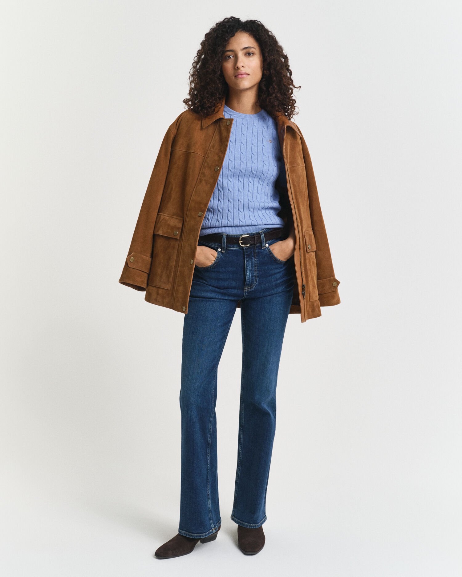 Maglia a trecce con maniche corte