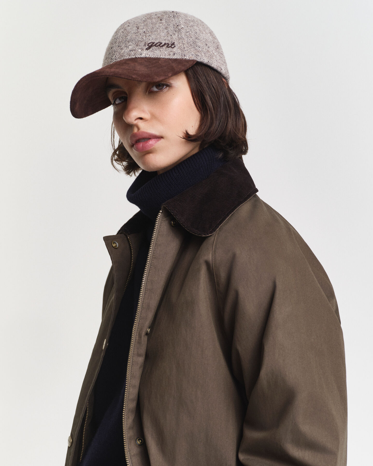 Cap aus strukturierter Wolle