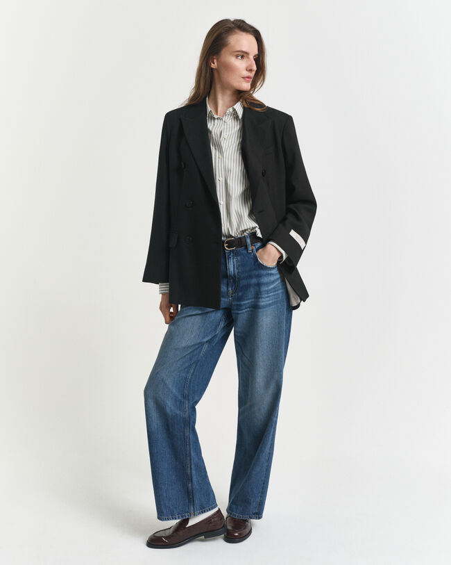 Regular Fit Classic Popeline Hemd mit Streifen