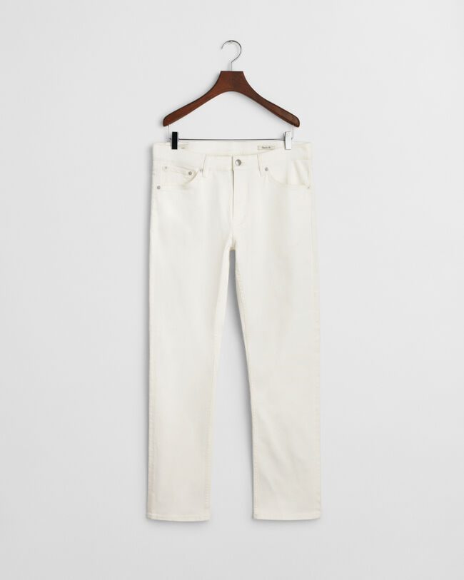 Weiße Regular Fit Jeans