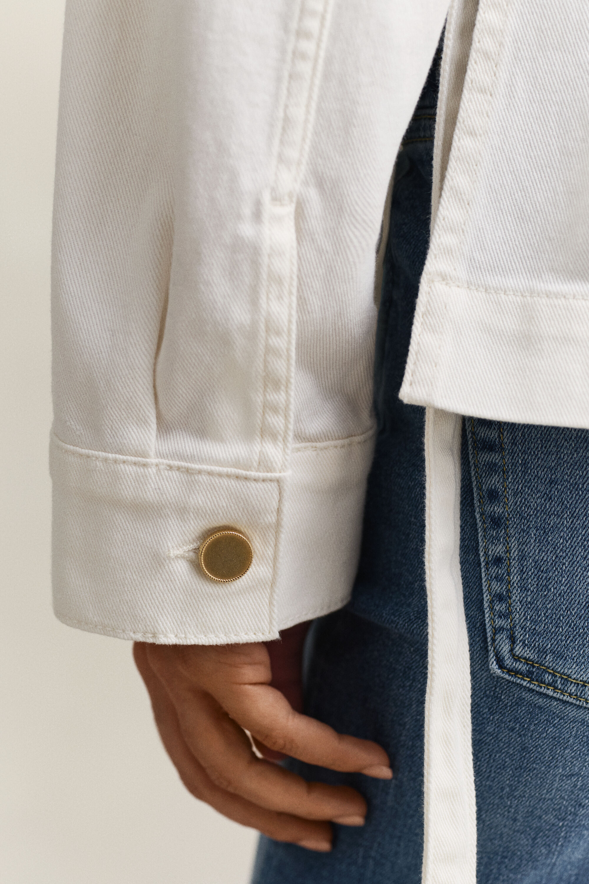 Giacca in denim con laccetti