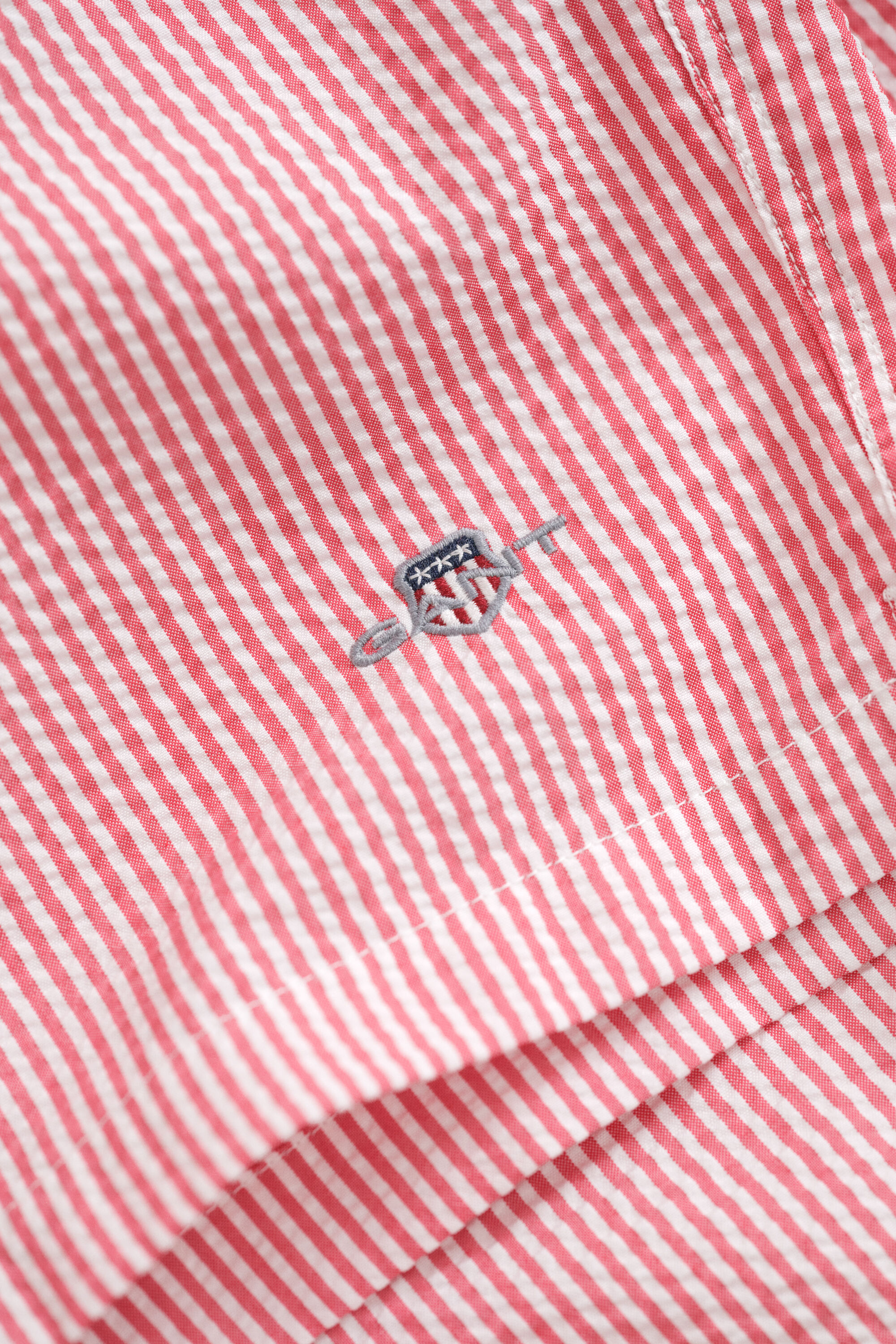 Short de bain en seersucker à rayures