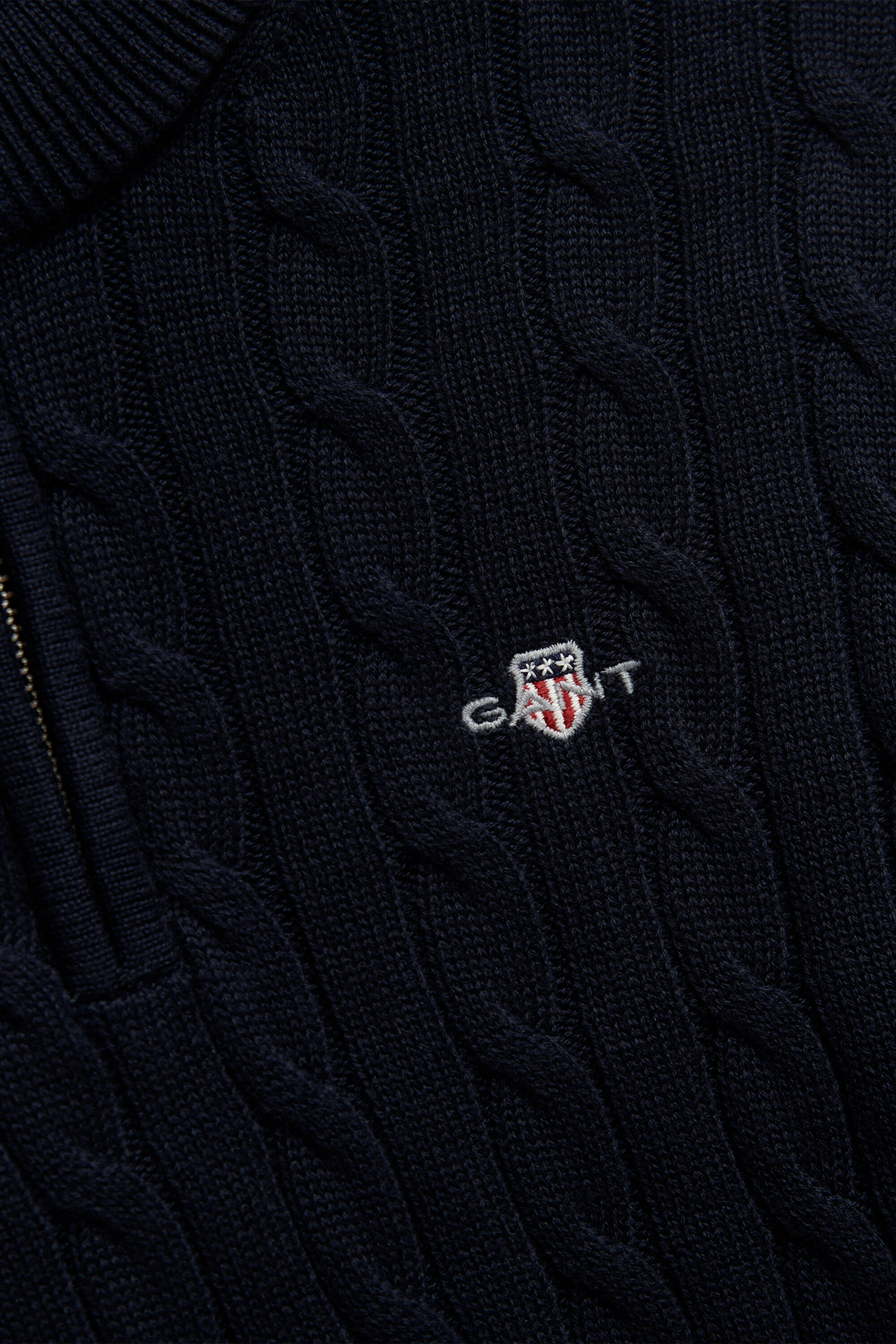 Pull à demi-zip en maille torsadée avec écusson pour Ado Garçon