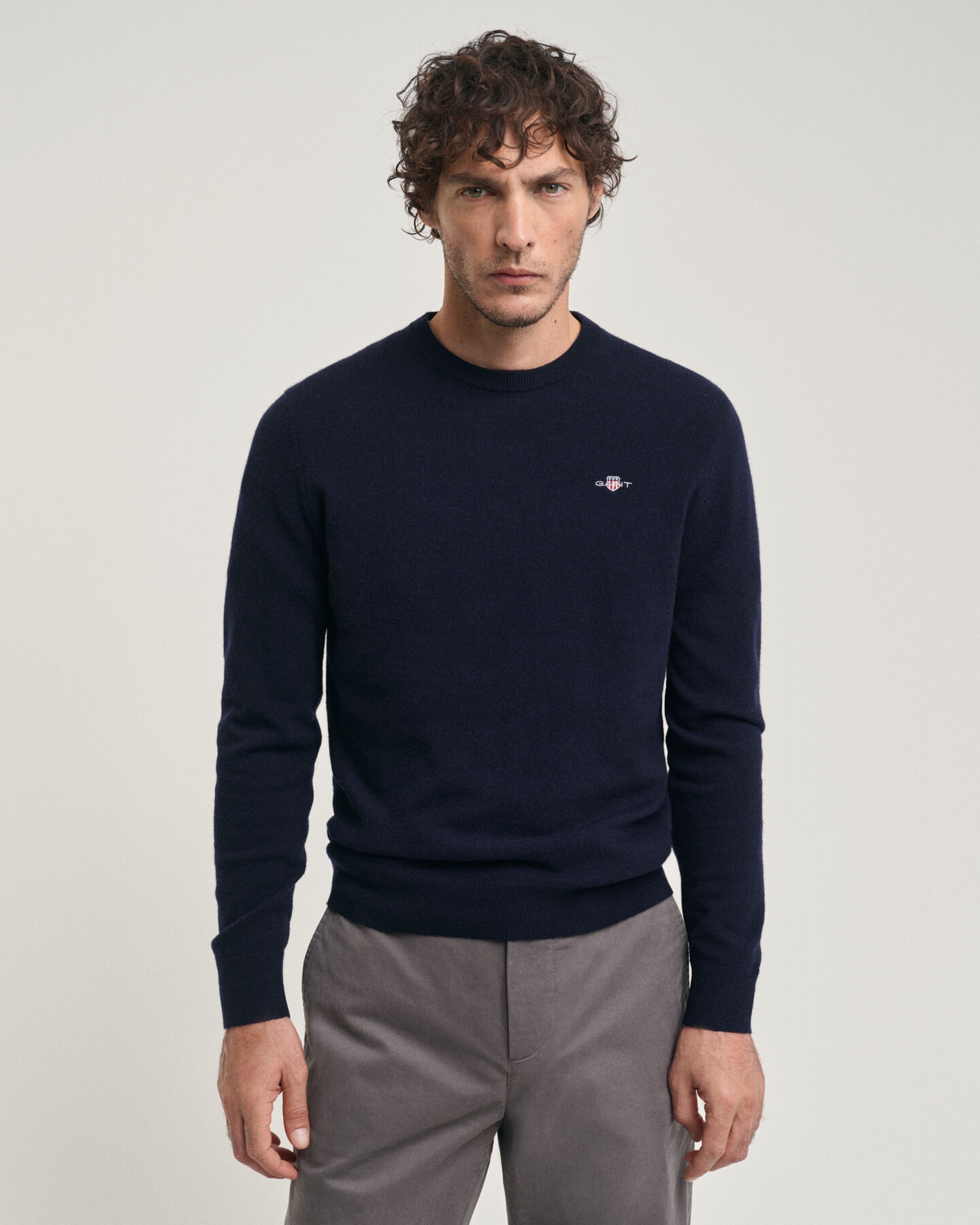 Seasonal Essential Rundhalspullover aus Extra Fine Lambswool
