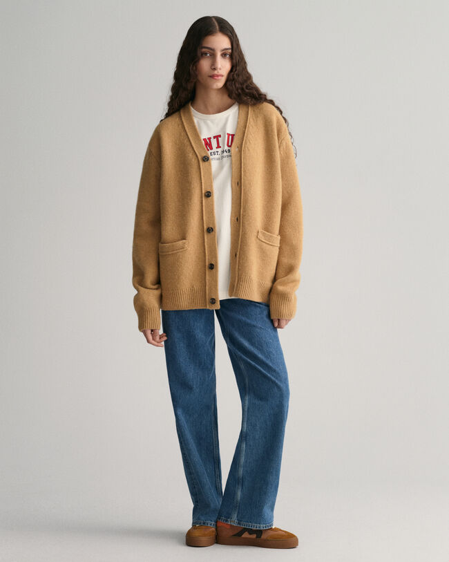 Weiche Wollstrickjacke