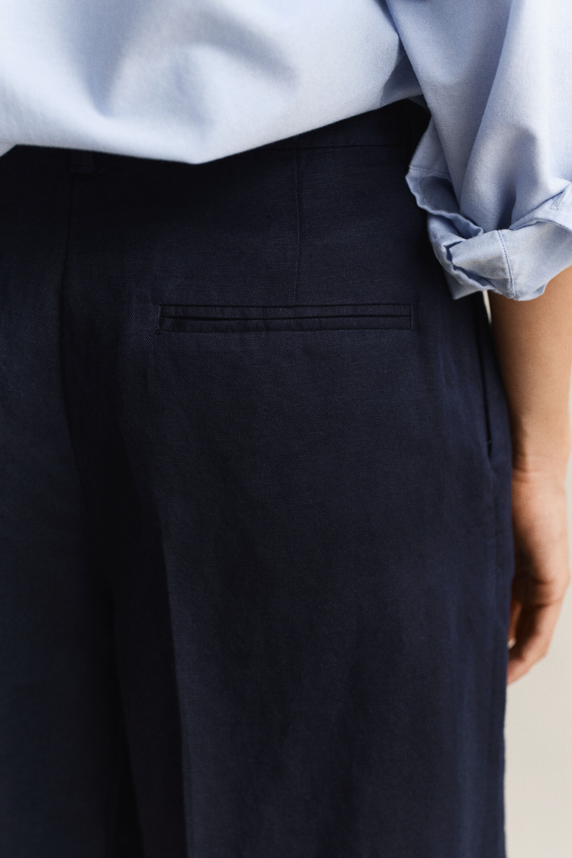 Short habillé en lin mélangé