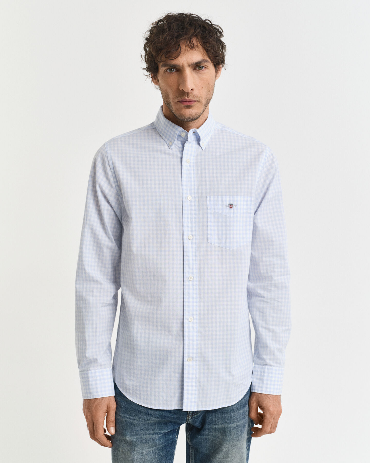 Regular Fit Classic Gingham Popeline Hemd