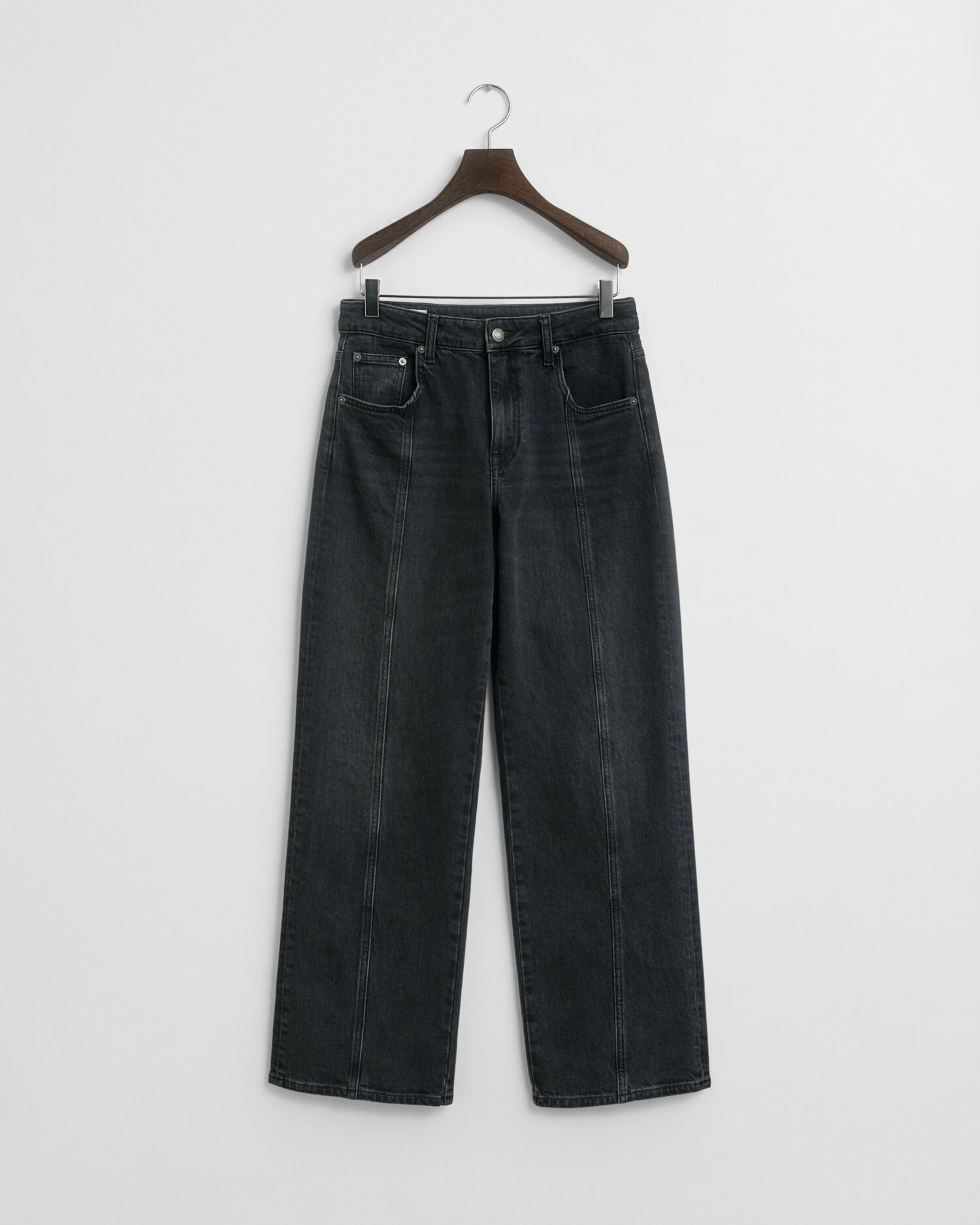 Relaxed Fit Straight Seam Jeans
