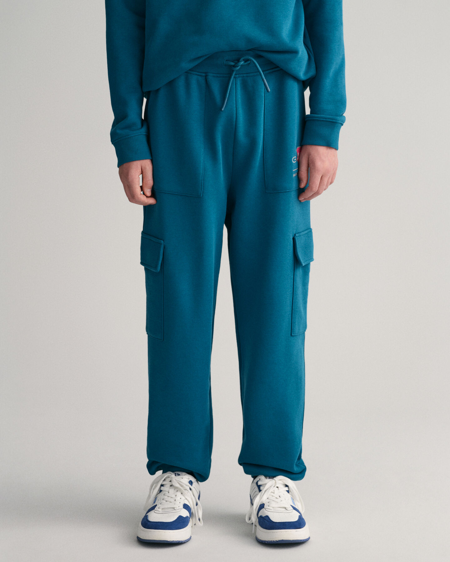 Teen Boys Contrast Shield Cargo Sweathose