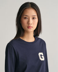 G Rundhals-Langarmshirt