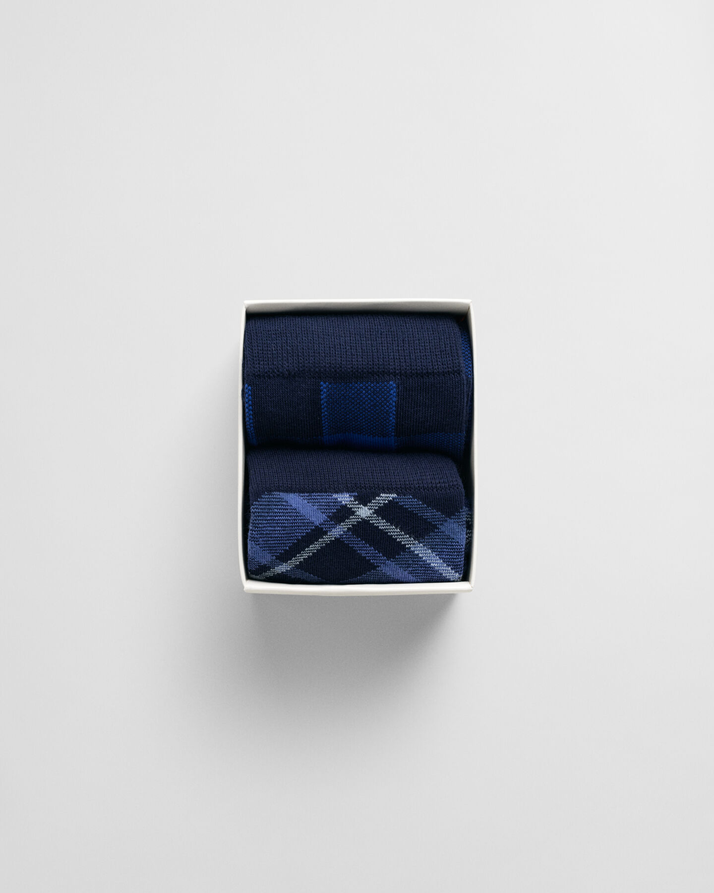 2er-Pack Karierte Socken in Geschenkbox