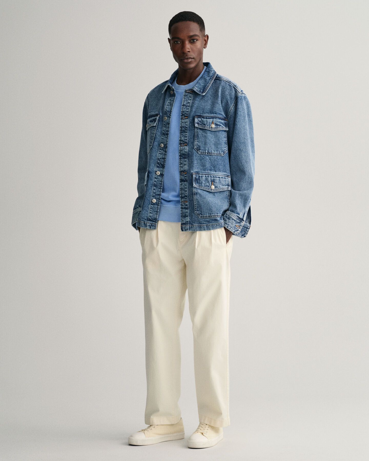 Sunfaded Rundhals-Sweatshirt