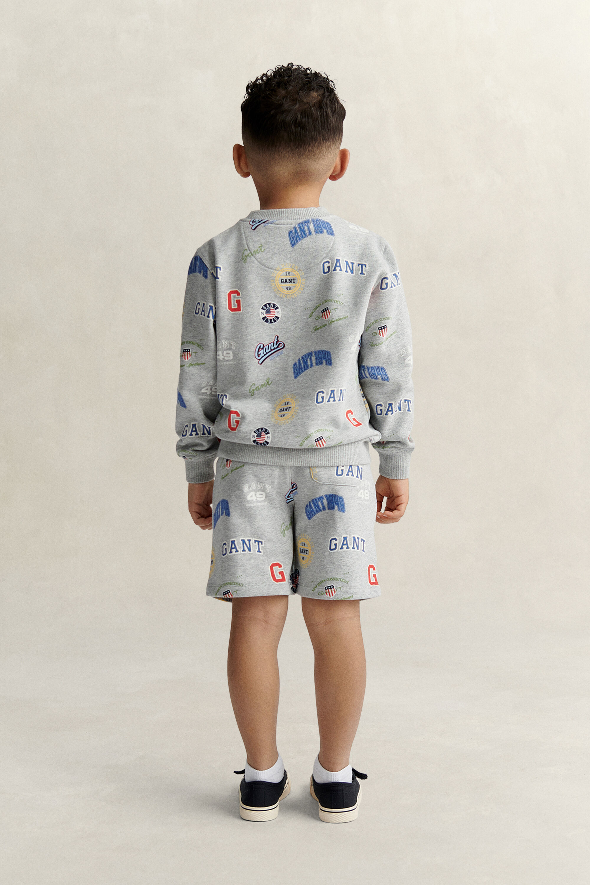 Boys Printed Sweatshirt & Sweat Shorts Set