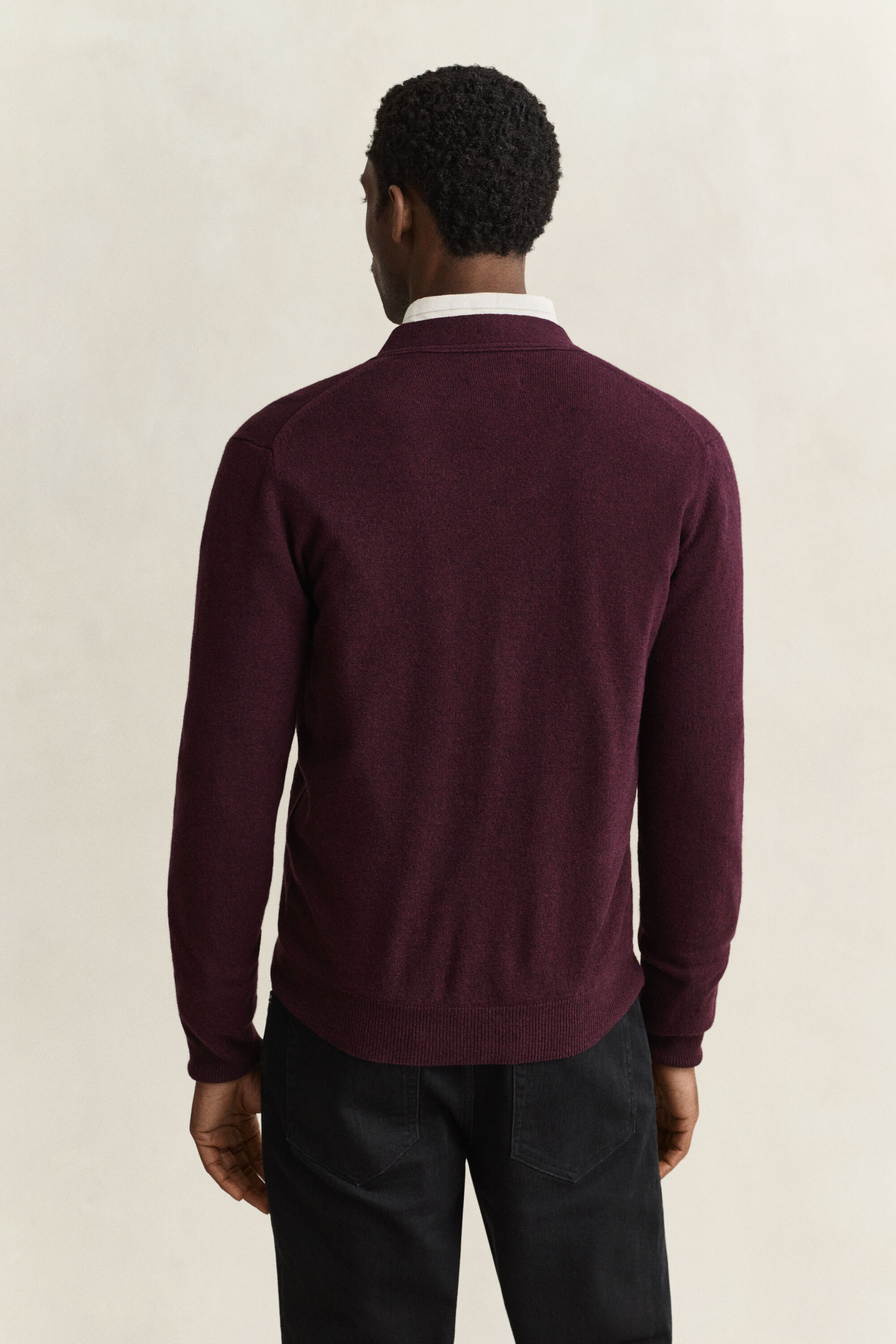 V-Neck Strickjacke aus Lambswool