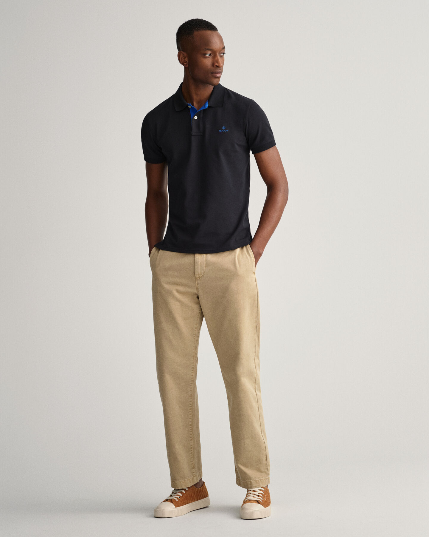 Piqué Rugger Poloshirt mit Kontrastkragen