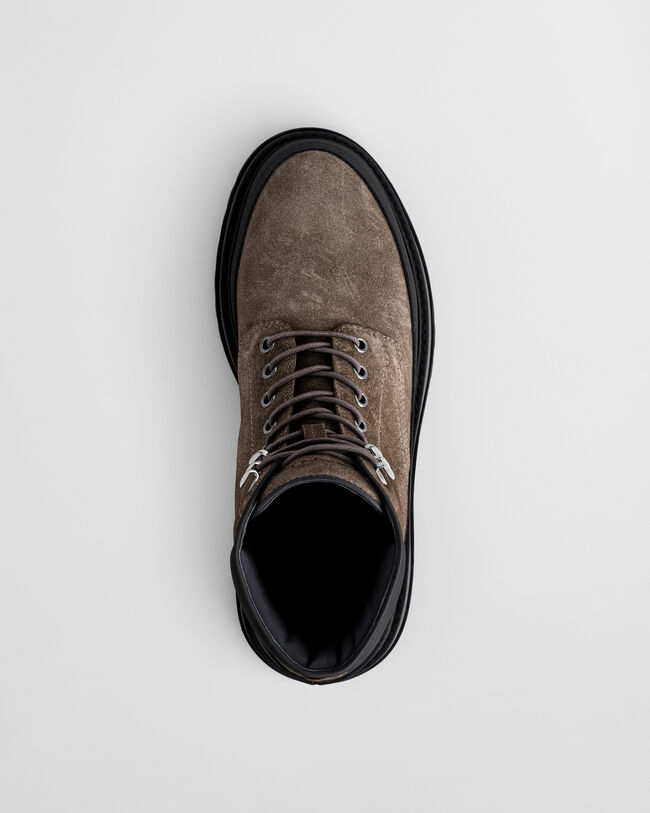 Clafton Lace-Up Stiefel aus Veloursleder