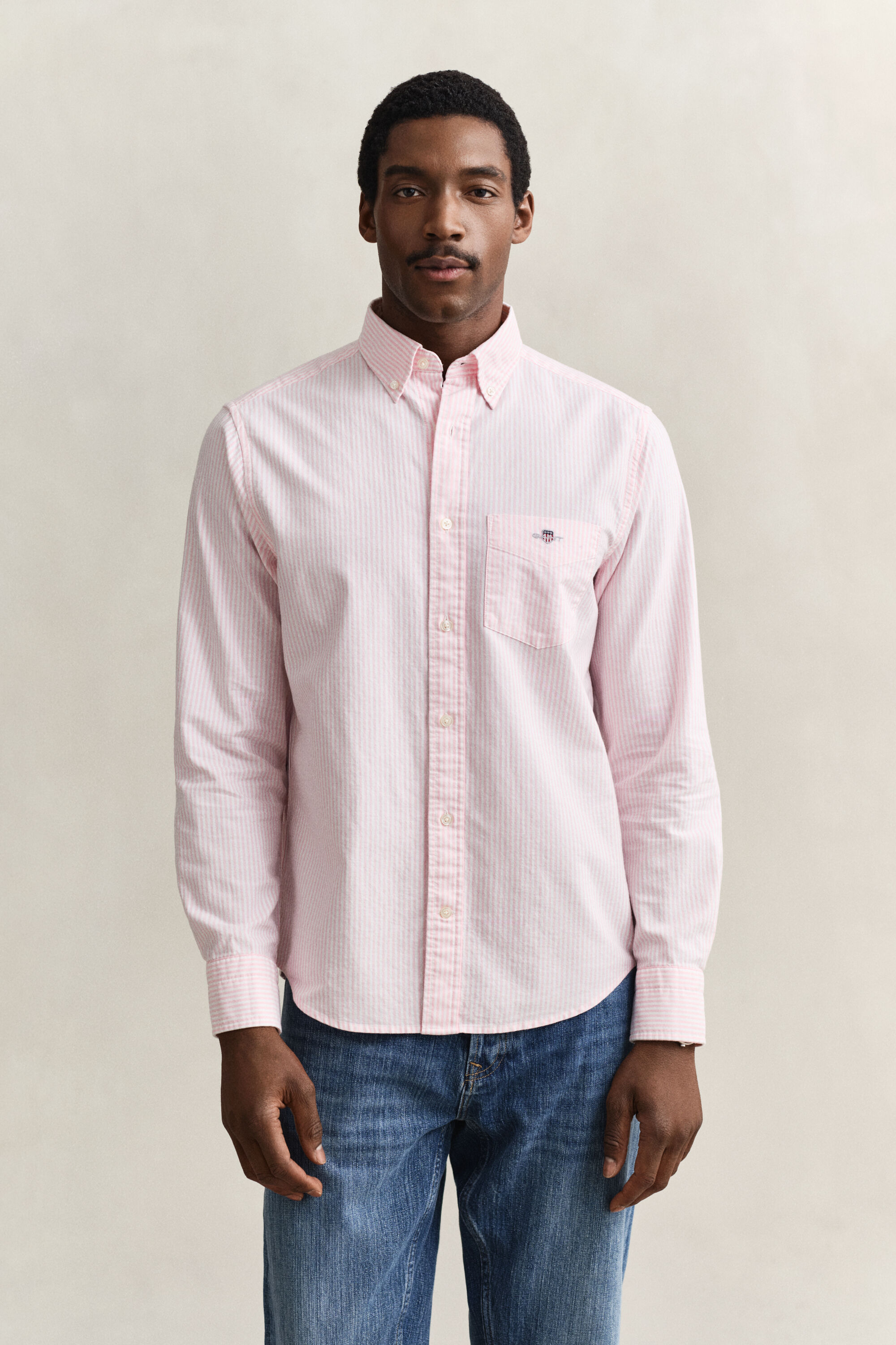 Camicia Oxford classica a righe Banker