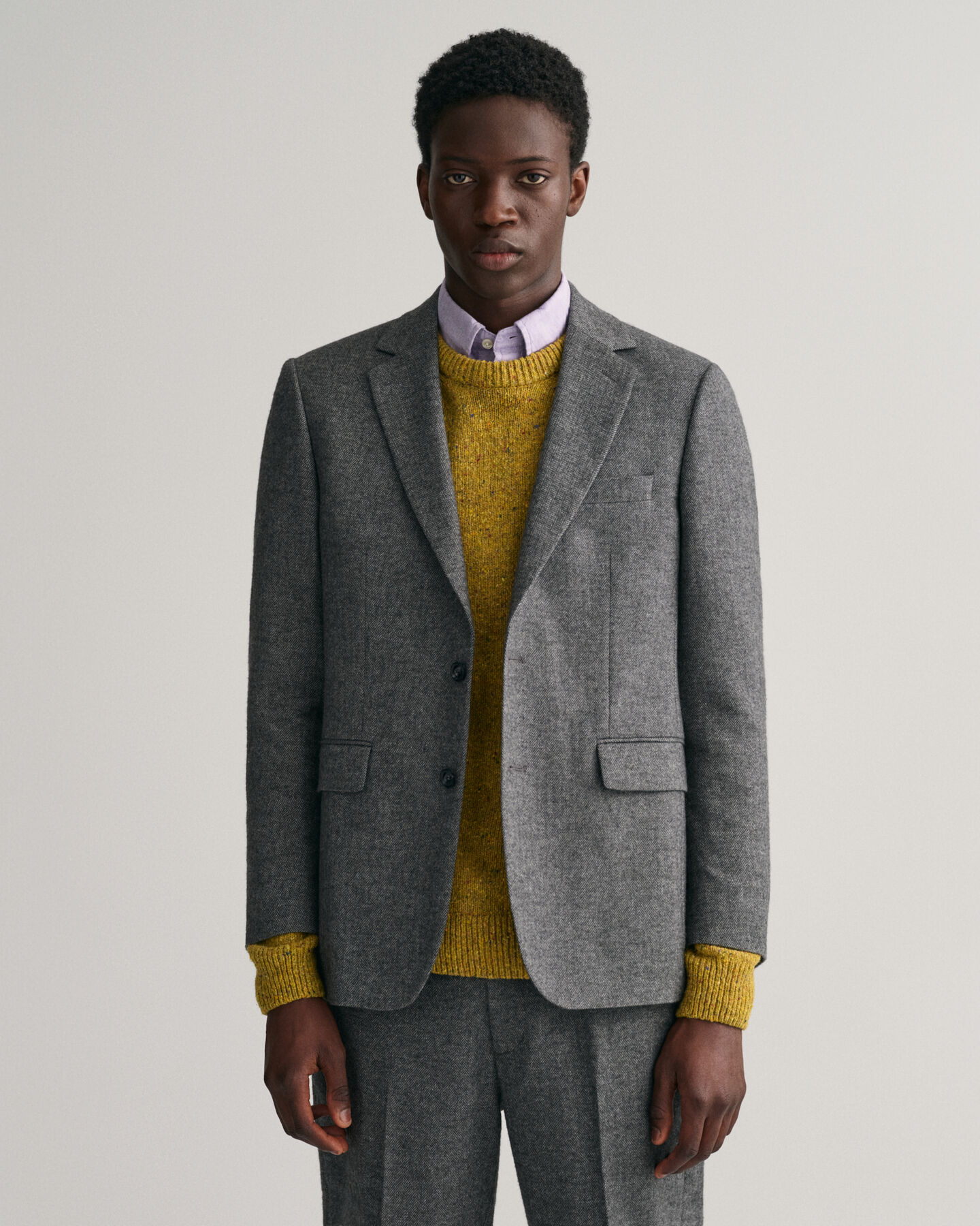 Anzugsakko mit Fischgrätmuster