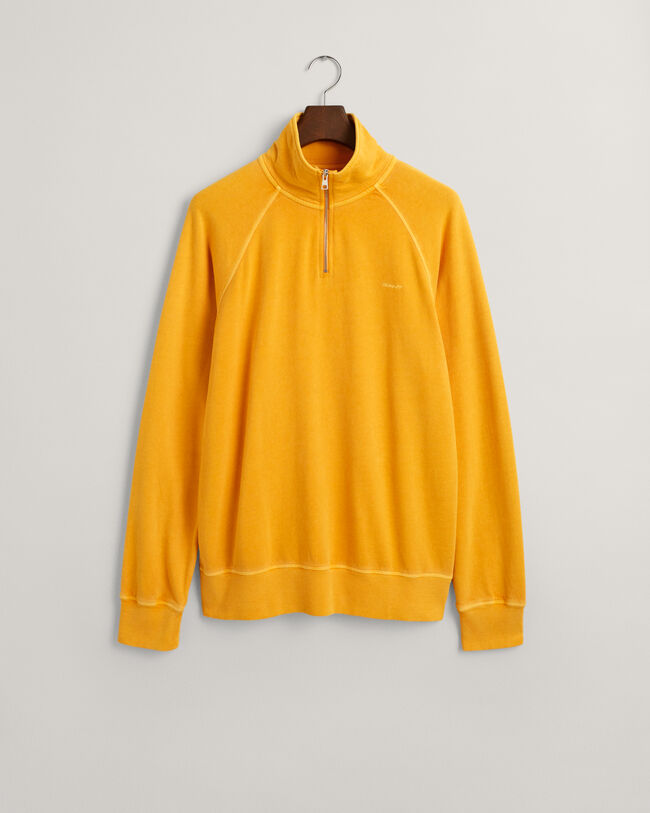 Sunfaded Sweatshirt mit Rei&szlig;verschlusskragen