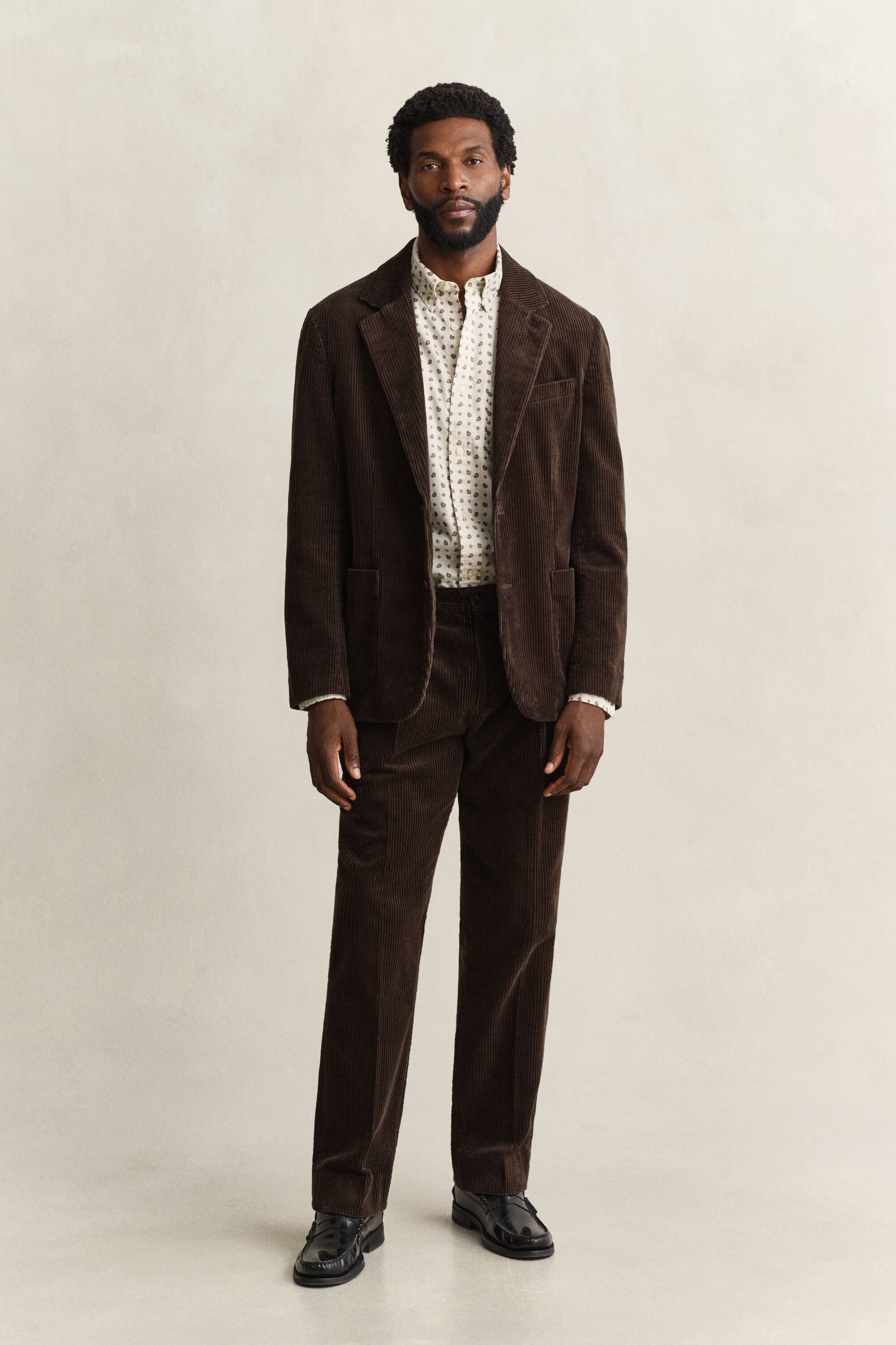 Chemise en sergé à motif cachemire