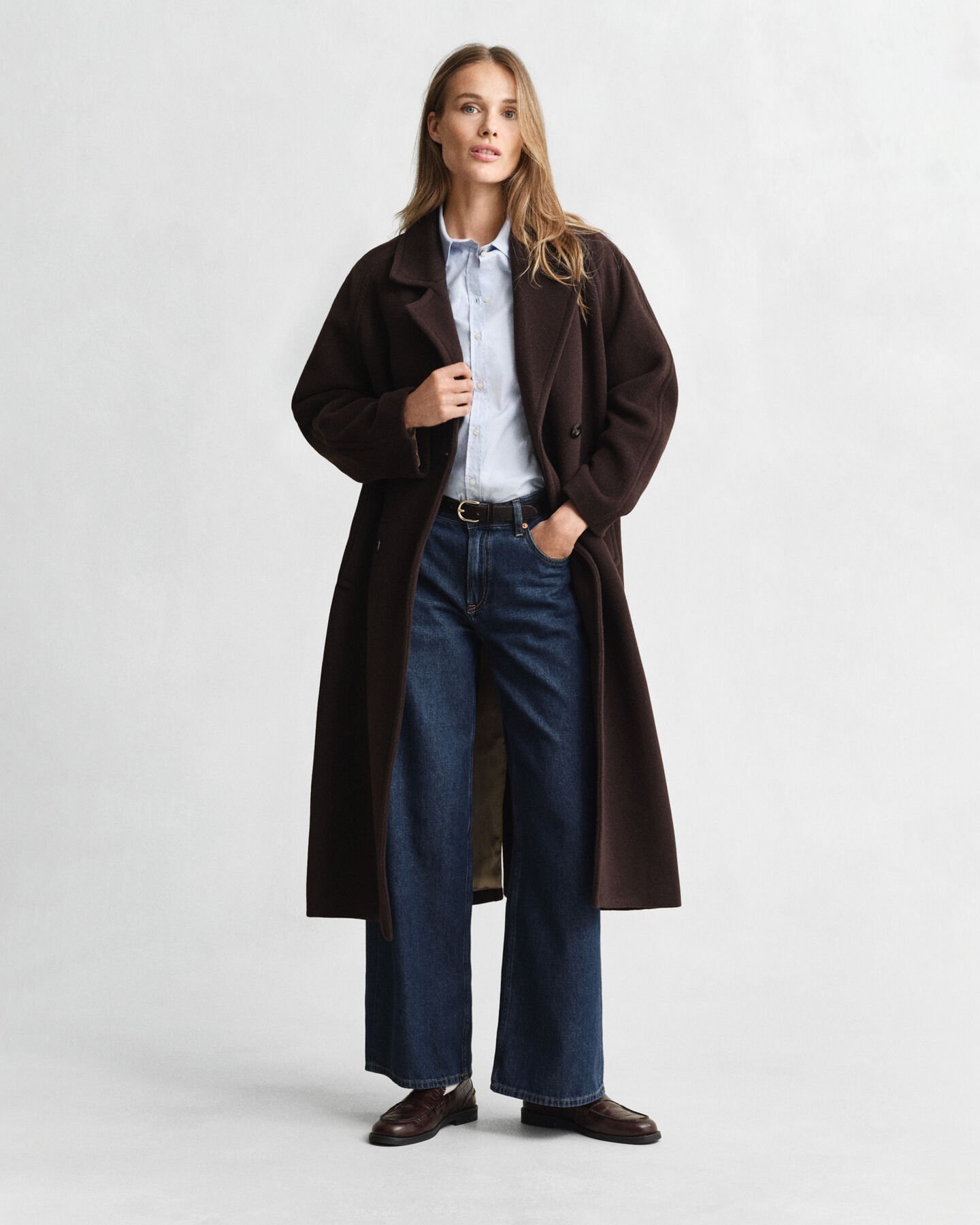 Slim Fit Oxford-Bluse mit Stretch