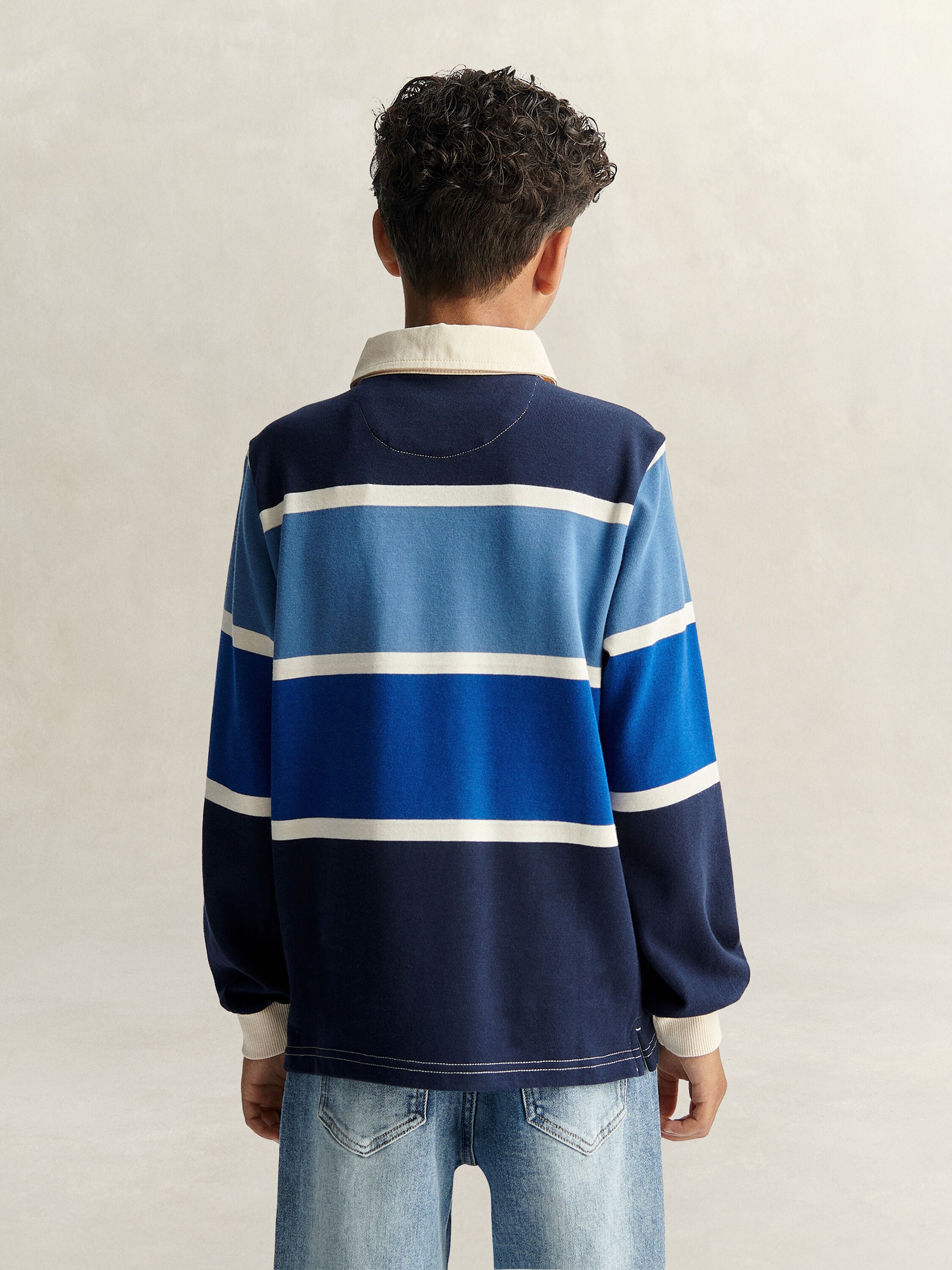 Teen Boys Graphic Rugger mit Streifen
