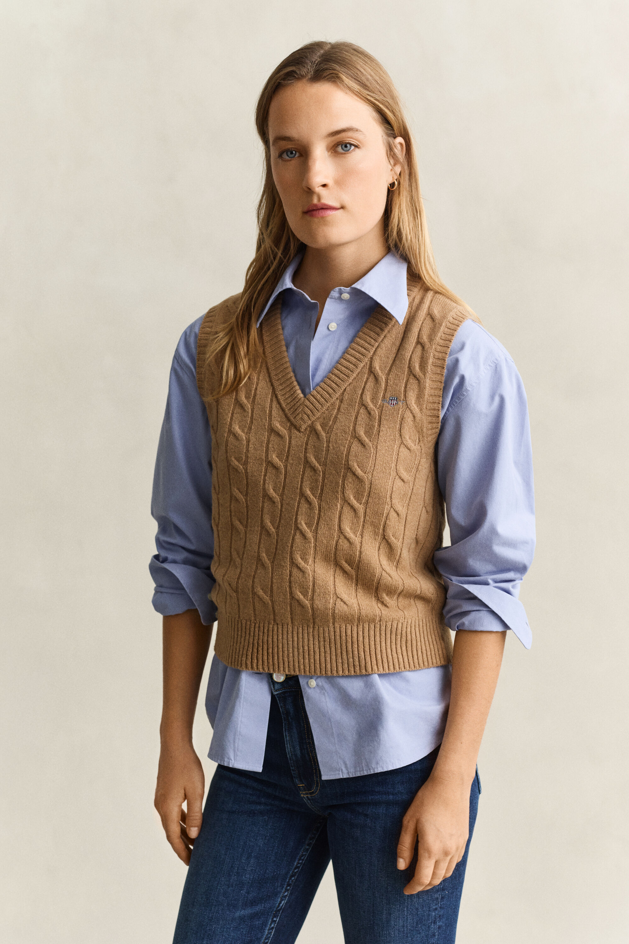 Zopfstrick Pullunder aus Lambswool