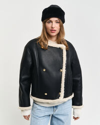 Kurzjacke aus Shearling-Imitat