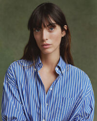 Oversized Hemdblusenkleid mit Streifen