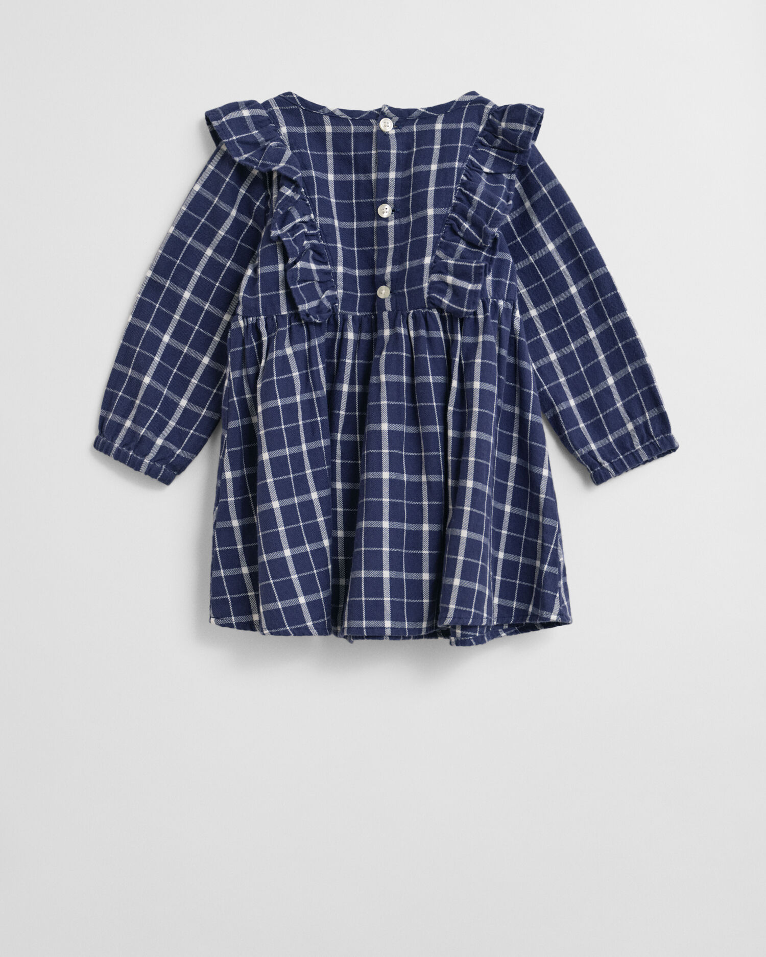 Baby Girls Checked Flannel Frilly Dress
