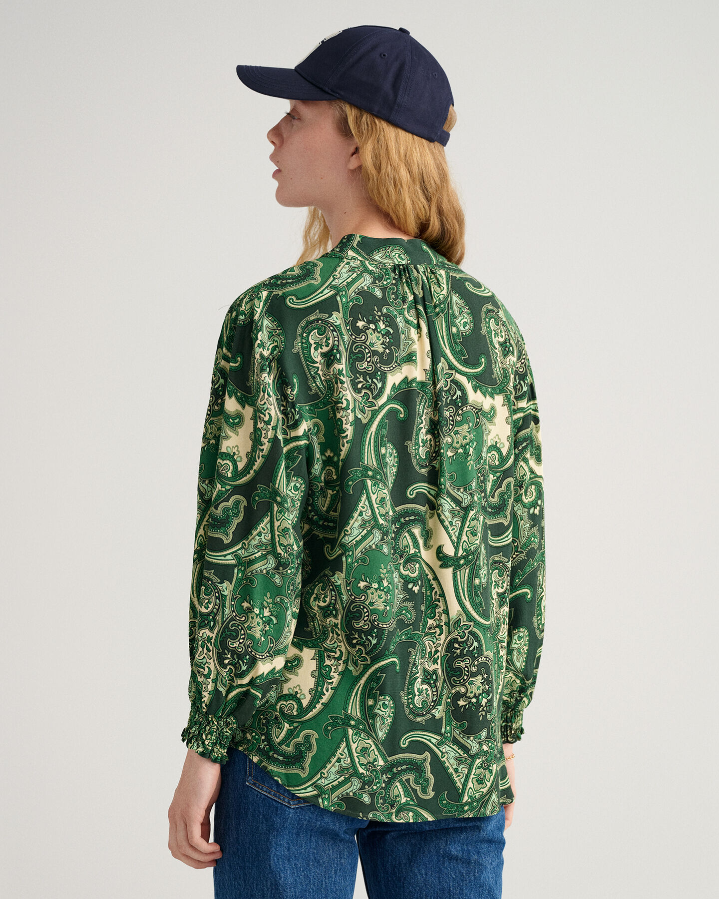 Paisley Popover Bluse