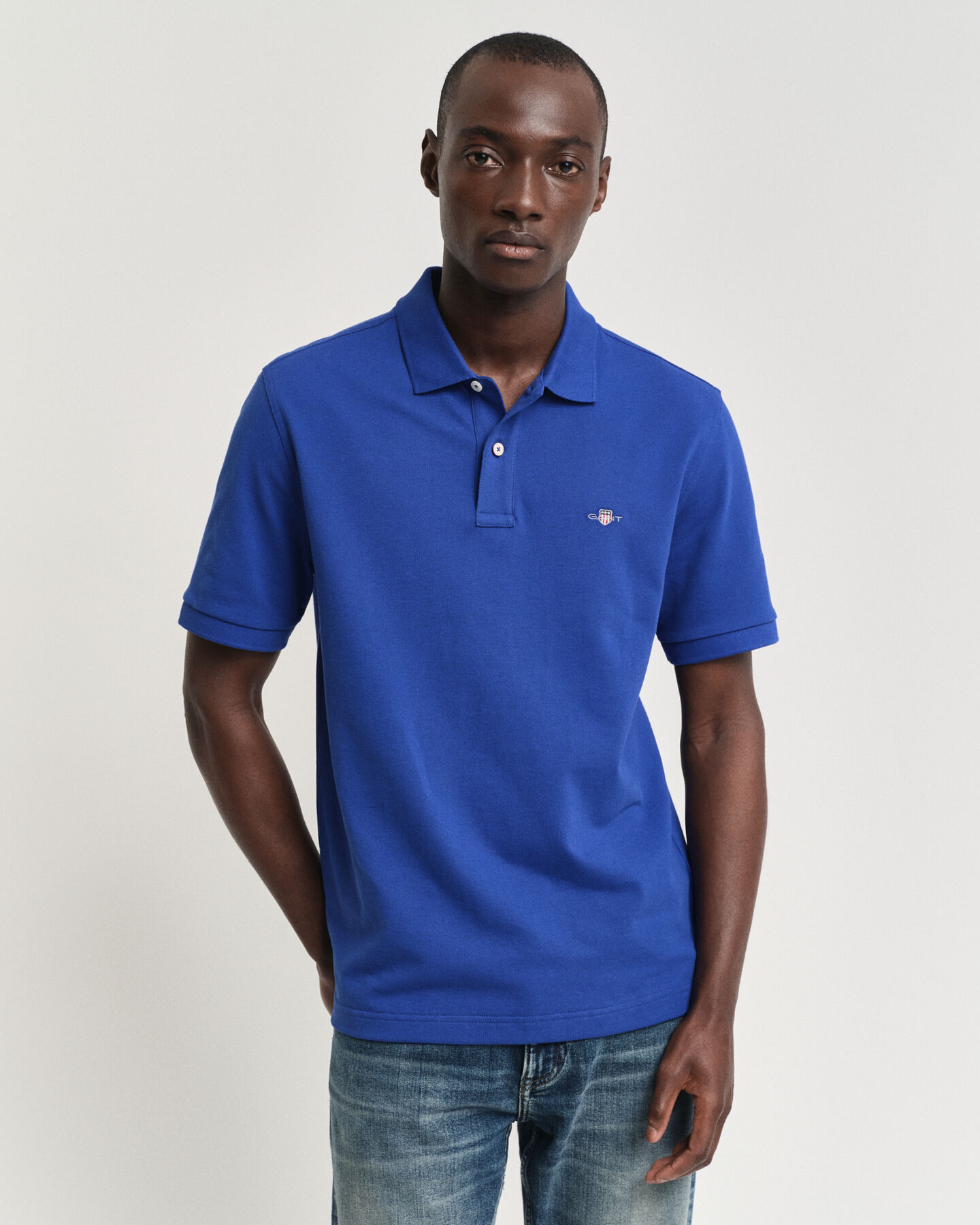 Seasonal Essential Archive Shield Poloshirt mit Stickerei