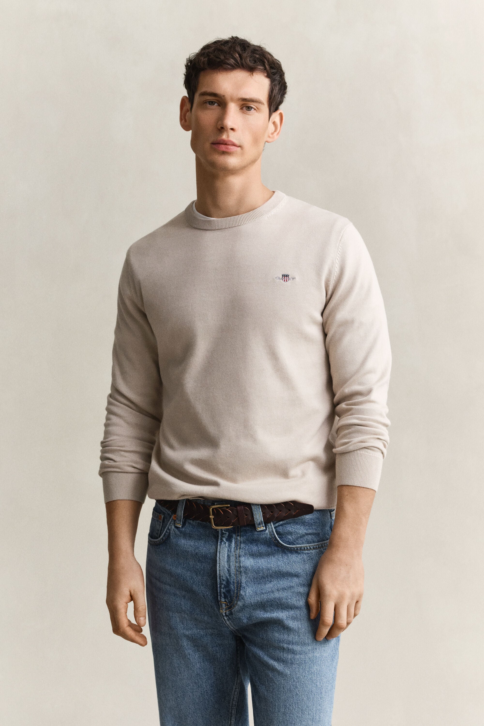 Maglia girocollo in cotone classico
