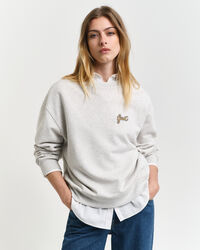 Script Graphic Rundhals-Sweatshirt
